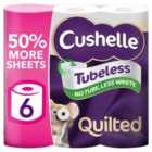Cushelle Quilted Tubeless Toilet Roll 6 per pack