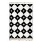 Rozi Blanc And Noir Kilim Rug (Double-Sided) Black And White 180 x 120cm