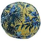 Paoletti Amazon Jungle Round Polyester Filled Cushion Cotton Teal