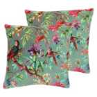 Paoletti Paradise Twin Pack Polyester Filled Cushions Mineral