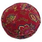 Paoletti Malisa Round Polyester Filled Cushion Cotton Pomegranate