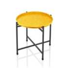 Rozi Duggal Collection Mustard Yellow Side/ Coffee Table