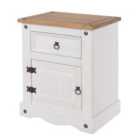 Halea 1-Drawer, 1-Door Bedside Cabinet - White