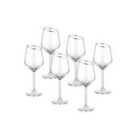 Rozi Set Of 6 Gina Collection Silver Slanted Wine Glasses