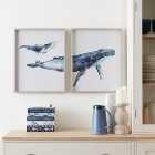 Set of 2 Whale Mum Baby Framed Prints