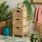 French Cane Natural Drawers