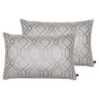 Prestigious Textiles Othello Polyester Filled Cushions Twin Pack Cotton Pewter