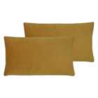 Evans Lichfield Sunningdale Twin Pack Polyester Filled Cushions Saffron 30 x 50cm