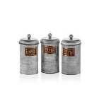 Rozi Stone Collection Coffee, Tea, And Sugar Canister Set - 22 Cm