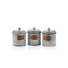 Rozi Stone Collection Coffee, Tea, And Sugar Canister Set - 17 Cm