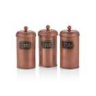 Rozi Copper Coffee, Tea, And Sugar Canister Set - 22 Cm