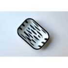Rozi Stripe Collection Enamel Rectangular Small Roasting And Serving Dish