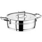 Rozi Safir Collection Stainless Steel Shallow Casserole 24Cm