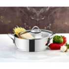 Rozi Sevval Collection Stainless Steel 24 Cm Shallow Casserole, 4 Litres