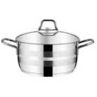 Rozi Asude Collection Stainless Steel 22cm Casserole with Lid