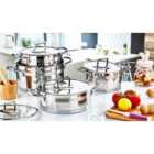 Rozi Safir Collection 8-piece Stainless Steel Cookware Set