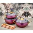 Rozi Alya Collection 6-piece Non-stick Granite Cookware Set - Purple