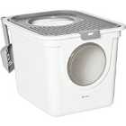 Pawhut Cat Litter Box With Front Entrance And Top Exit - White