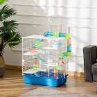 Pawhut Large Hamster House With Water Bottle - Blue