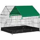 Pawhut Small Animal Cage With Waterproof Roof