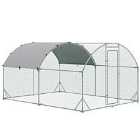 Pawhut D51-321V01 Galvanised Chicken Coop With Cover