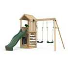 Plum Wooden Lookout Tower with Swings