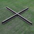 Black Metal Free Standing Garden Parasol Cross Base Patio Umbrella Base 700 x 700 mm