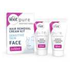 Veet Face Hair Removal Kit Sensitive Skin 2 x 50ml