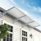 Outdoor Front Door Canopy Awning Rain Shelter for Window,Porch and Door W 270 cm x D 90 cm x H 28 cm