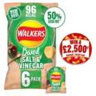 Walkers Baked Salt & Vinegar Snacks Crisps 6 x 22g