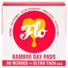 FLO Bamboo Sanitary Day Pads, Winged & Ultra Thin 16 per pack