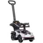 Aiyaplay 2 In 1 Ride On Car/Push Car For Toddlers - White