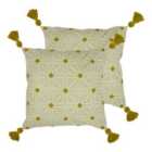 Furn. Chia Twin Pack Polyester Filled Cushions Ochre