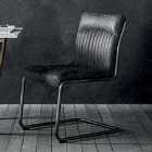 Crossland Grove Waithe Leather Chair Antique Ebony 520X660X880mm