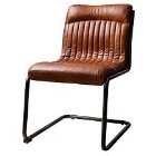 Crossland Grove Waithe Leather Chair Brown 520X660X880mm