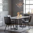 Crossland Grove Wykey Dining Table Black 1800X900X760mm