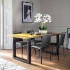 Crossland Grove Delano Dining Table Gold 1830X910X790mm