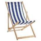 Interiors By PH Navy/White Deck Chair