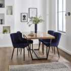 Montreal Set of 2 Dining Chairs, Velvet