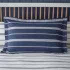 Falmouth Navy Striped 100% Cotton Oxford Pillowcase