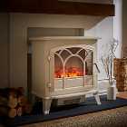1850W Free-Standing Off-White Stove Effect Heater