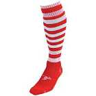 Precision Hooped Pro Football Socks Adult (red/White, 7-11)