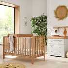 Tutti Bambini Oak Malmo Cot Bed With Rio Furniture 2 Piece Set Dove Grey/Oak