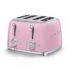 Smeg TSF03PKUK 50s Retro Style 4 Slot Toaster - Pink