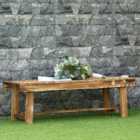 Outsunny 1.1M Outdoor Garden Bench Patio Loveseat Fir Solid Wood 2 Person Carbonised