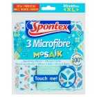 Spontex Mosaik Microfibre Cloths XL, 3s