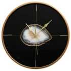 Black And Gold Round Wall Clock