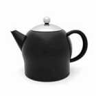 Bredemeijer Teapot Double Wall Minuet Santhee Design 1.4L In Matt Black With Silver Lid