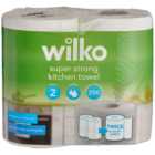 Wilko Kitchen Towel 2 Rolls 3 Ply  