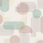 Holden Decor Arch Geo Duckegg and Pink Wallpaper